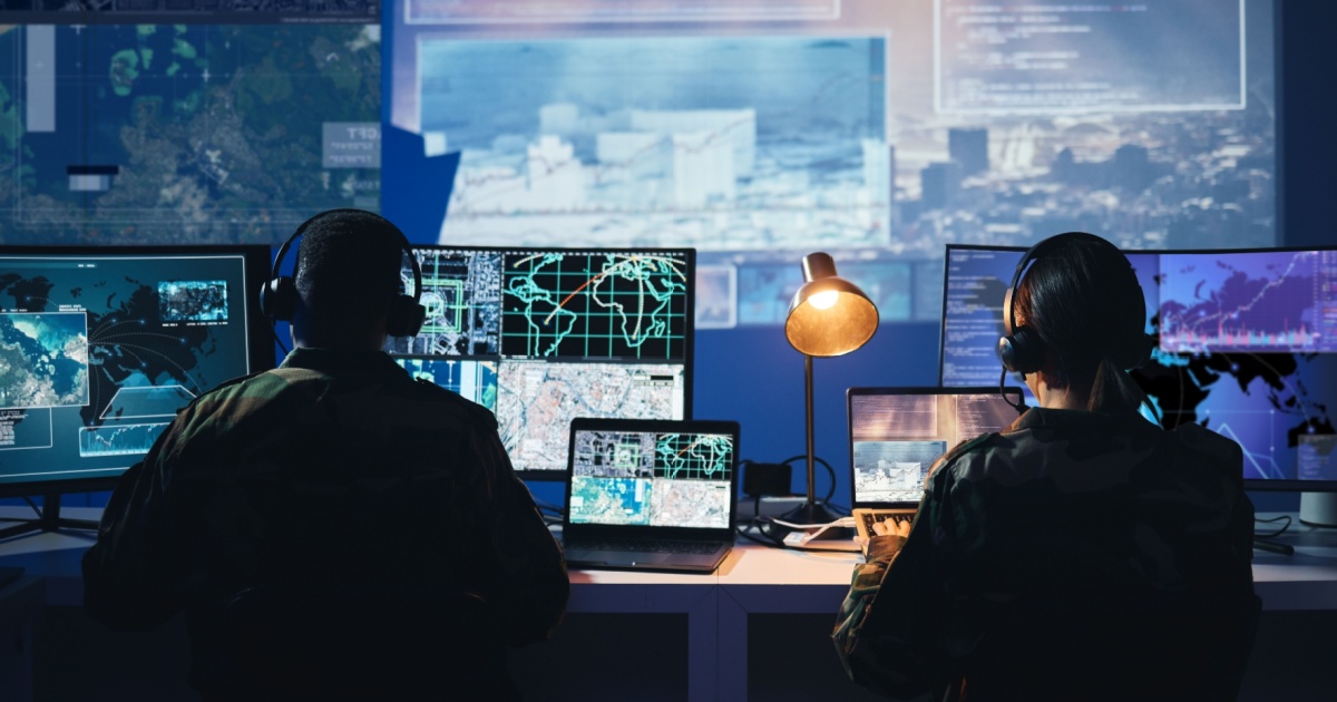 Satellite control room