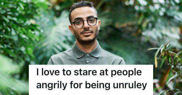 Man staring intensely at camera