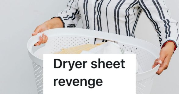 Woman carrying a laundry basket