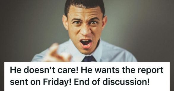 Man in suit yelling and pointing