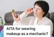 Mechanic Starts Wearing Makeup To Work, But Then A Customer Complains That It Looks Unprofessional