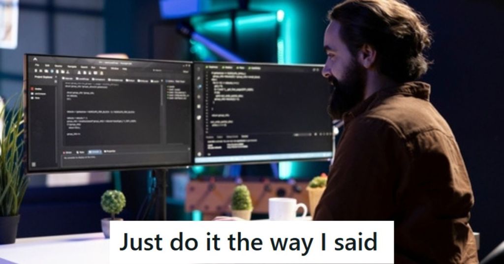 Software developer working