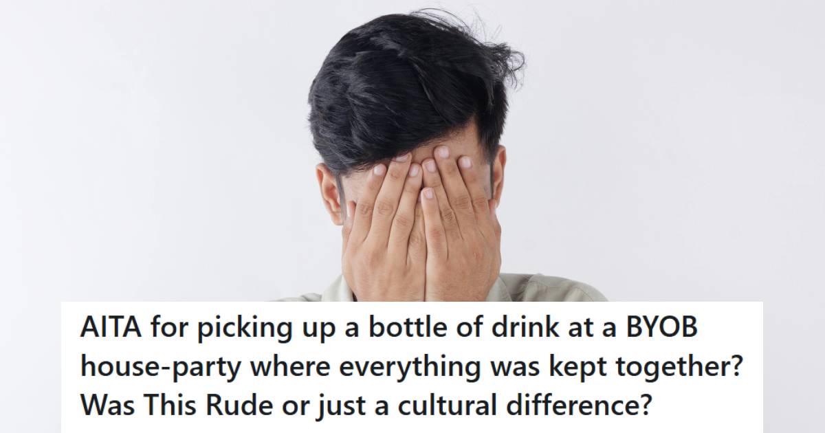 Man covering his face because he's an international student and did something embarrassing