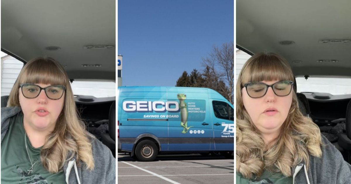 Woman talking about Geico