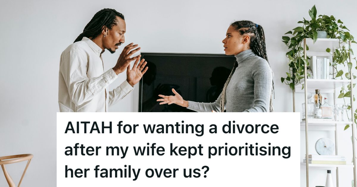 Man and woman arguing at home