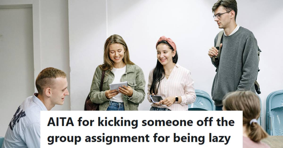 Group of college students working together on a large project