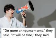 Employee Started Adding Ridiculous Disclaimers To Corporate-Required Announcements, So Management Finally Stopped Pushing The Rule And Customers Ended Up Missing His Over-the-Top Pitches