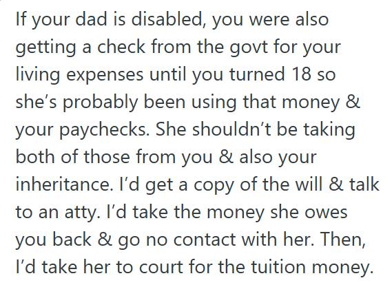 Mom 3 College Students Grandfather Left Her Money In His Will To Pay For Her Education, But Her Mother Wants Her To Keep This Money For Herself