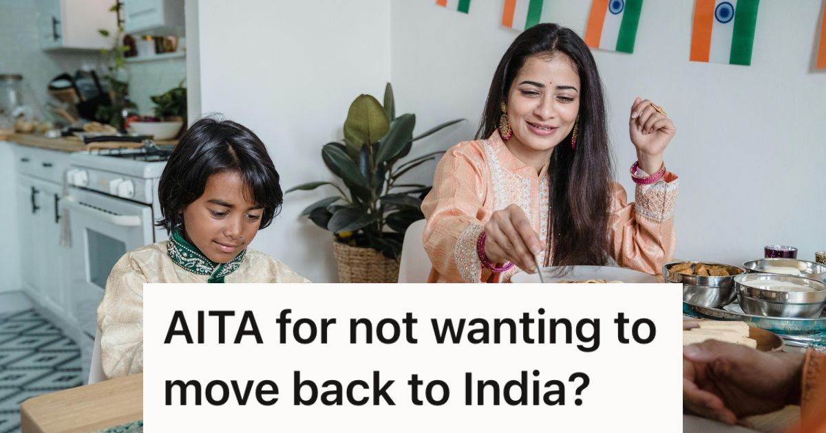 Indian family having a meal