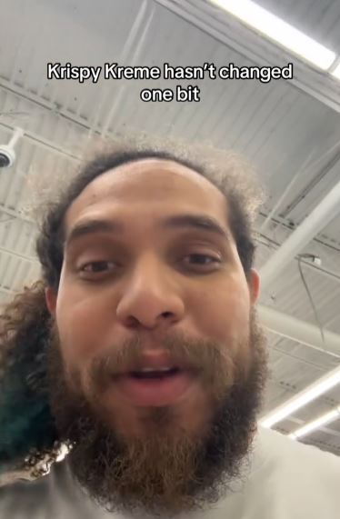 Man talking about Krispy Kream