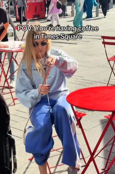 Woman protecting her purse