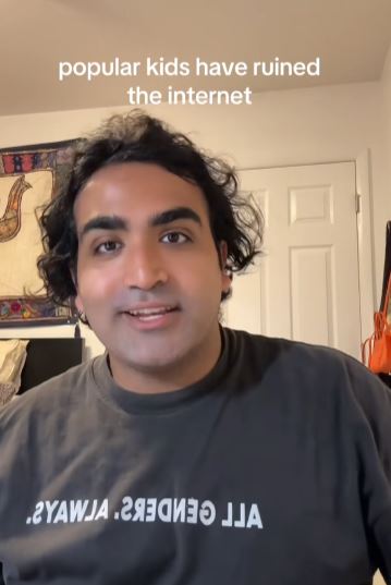 Man talking about internet popularity