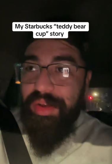 Man shopping for Starbucks cup