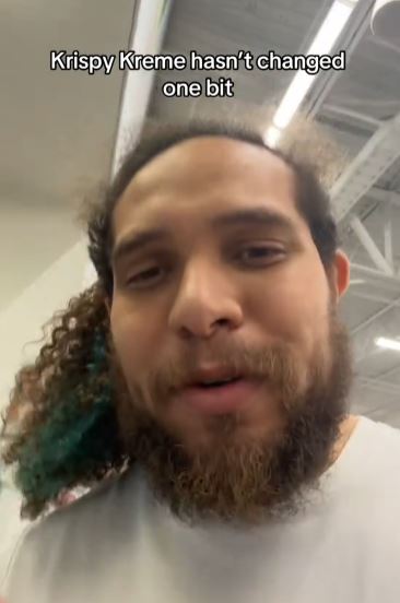 Man talking about Krispy Kream