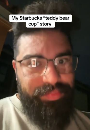 Man shopping for Starbucks cup