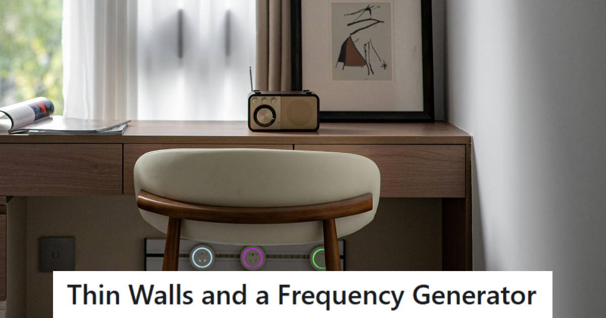 Small radio sitting on top of a desk not in use