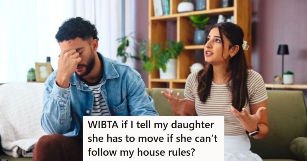 Dad and daughter arguing