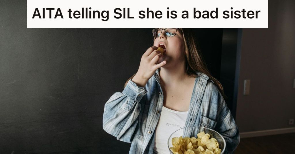 Woman eating chips