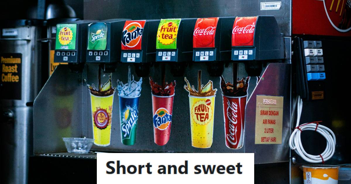 Soda fountain in a deli at a local grocery store