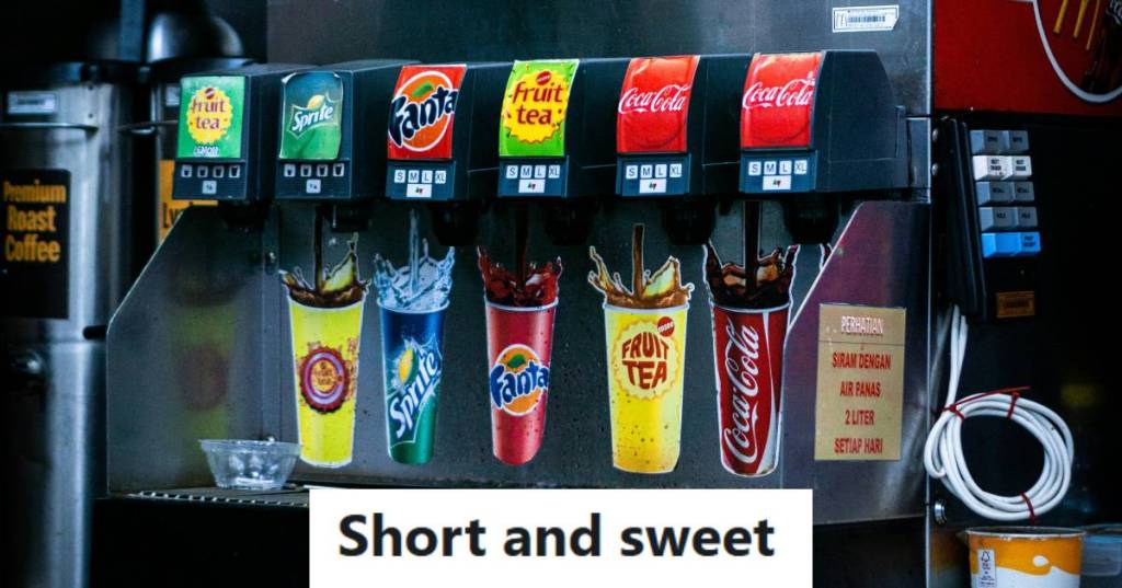 Soda fountain in a deli at a local grocery store