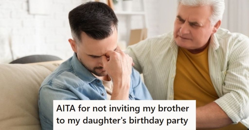 Sad man with father