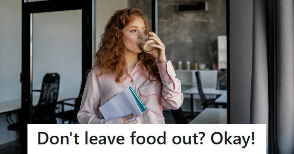 Woman looking satisfied as she drinks coffee because she just proved a point to the boss