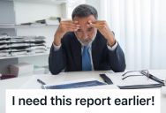 Manager Told The Lab To Finish Daily Reports Earlier Even With Missing Data, So Employees Complied And Left The Manager To Do All The Important Work Himself