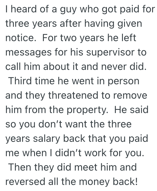 Screen Shot 2025 11 11 at 3.43.33 PM New Employee Got Off On The Wrong Foot And Left, And Never Told Anyone When They Paid Him Anyway