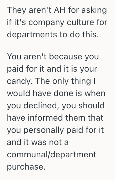 Screenshot 2025 11 01 at 2.48.10 PM Employee Bought $100 Worth Of Halloween Candy For A Work Event, But She Refused To Share The Leftovers With Another Department