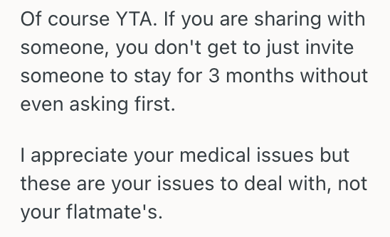 Screenshot 2025 11 01 at 4.38.58 PM Woman Asked Her Sister To Stay With Her During A Health Crisis, But Now Her Flatmate Demands An Apology For Not Asking Permission First