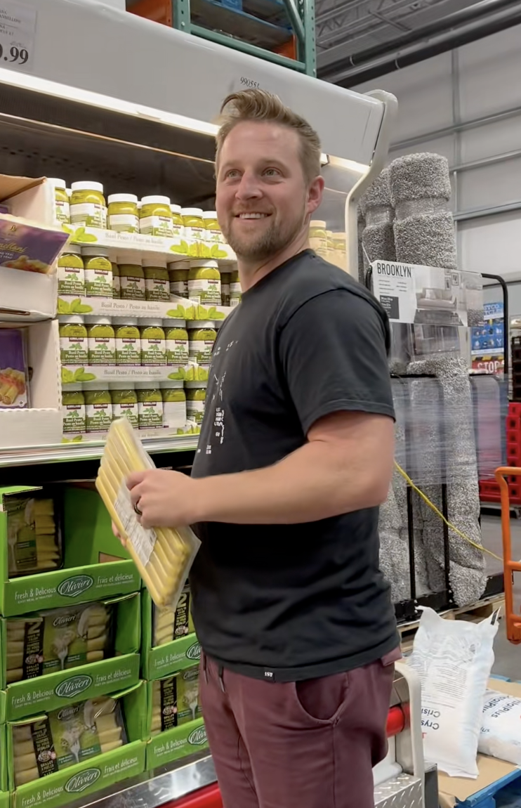 man in a grocery store