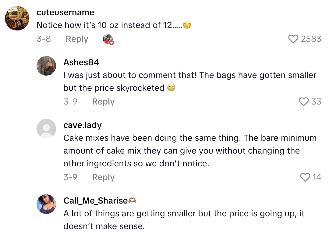 Screenshot 2025 11 02 at 2.37.47 PM A Shopper Sounded Off About How Expensive Chocolate Chips Have Gotten