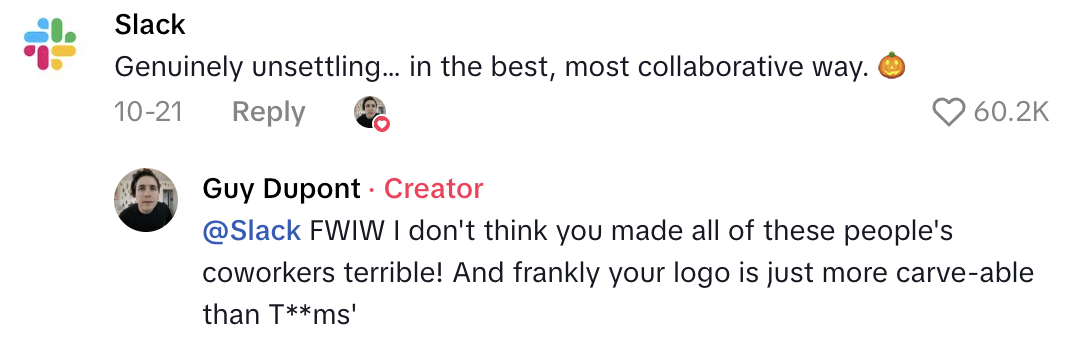 Screenshot 2025 11 02 at 8.06.09 AM A TikTokker Made A Slack o Lantern To Mess With His Tech Bro Neighbors