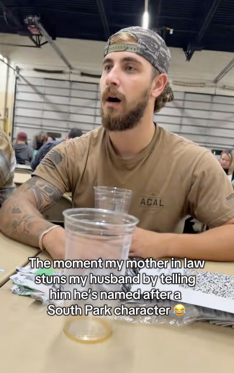 man talking to his mom