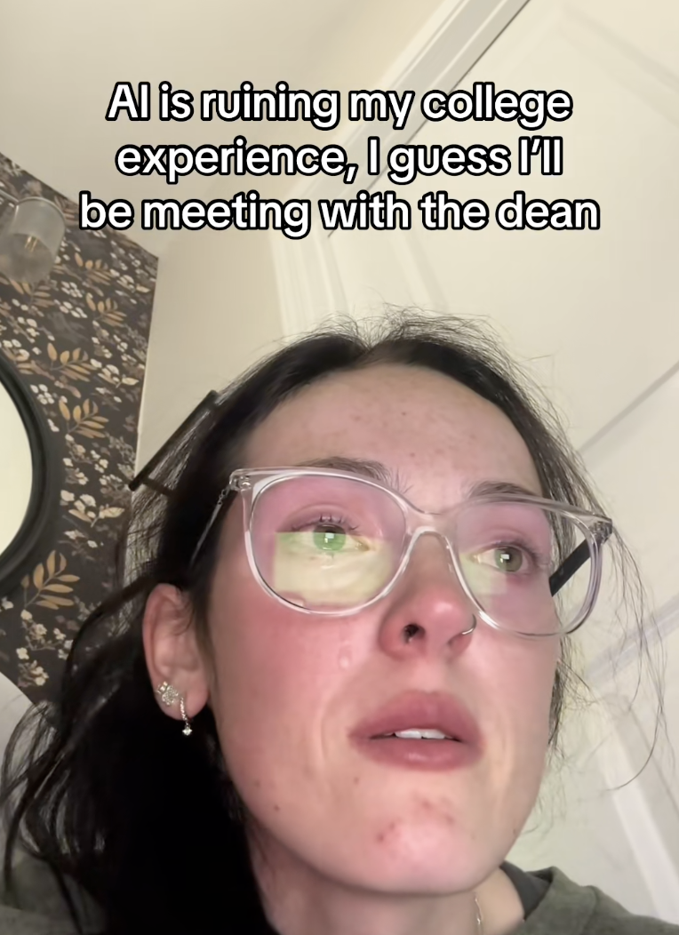 woman talking to tiktokkers