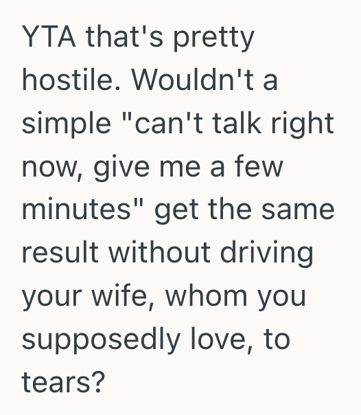Screenshot 2025 11 03 at 6.16.38 PM Injured Husband Snapped At His Wife For Asking A Work Question While He Was Showering, So His Cruel Comments Left Their Relationship Badly Tarnished