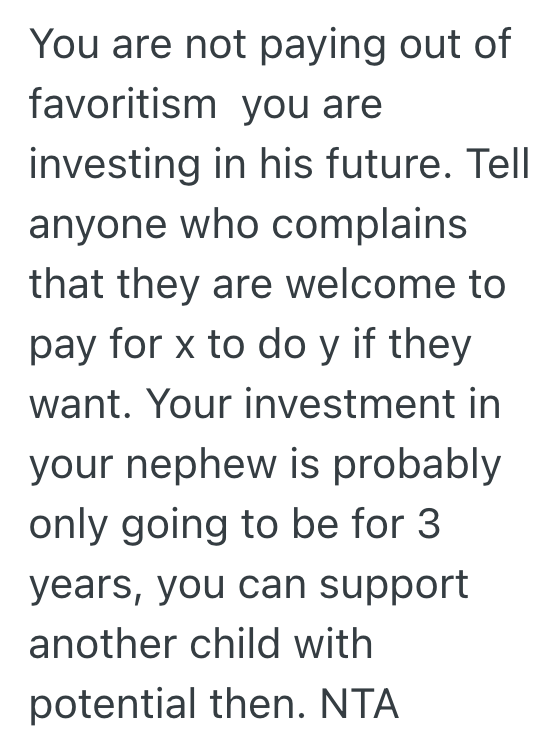 Screenshot 2025 11 04 at 9.38.42 PM Woman Wants To Pay For Her Cousins Sons Swimming Expenses, But Shes Worried That It Will Look Like Favoritism Since She Has Lots Of Cousins