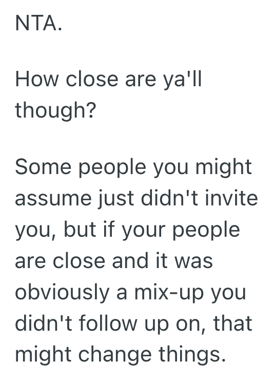 Screenshot 2025 11 05 at 11.29.08 AM Man Didn’t Attend His Cousin’s Wedding Because He Didnt Get Invited, So His Truthful Answer Left The Rest Of The Family Feeling Uncomfortable