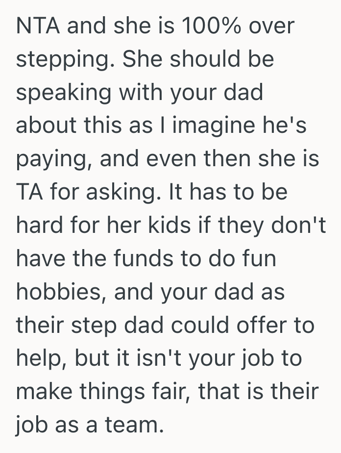 Screenshot 2025 11 05 at 11.44.01 AM Teens Dad Married A Woman With Two Kids, So Her New Stepmom Tried To Make Her Quit All Her Hobbies Activities To Keep Things “Fair”