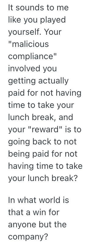 Screenshot 2025 11 05 at 12.13.01 PM A Factory Workers New Manager Was A Stickler About When He Took His Lunch Breaks, So He Maliciously Complied And It Got The Manager In Trouble