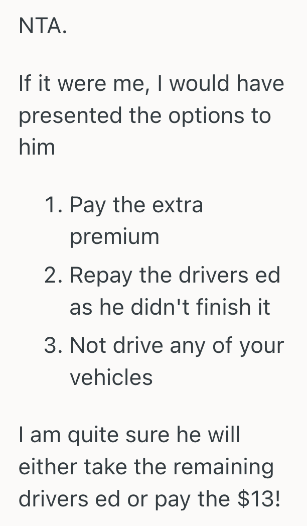 Screenshot 2025 11 05 at 2.02.10 PM Dad Cuts His Teen’s Allowance Because He Refused To Finish Driver’s Ed, So Now The Teen Is Learning A Costly Lesson In Responsibility