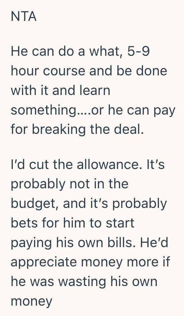 Screenshot 2025 11 05 at 2.04.16 PM Dad Cuts His Teen’s Allowance Because He Refused To Finish Driver’s Ed, So Now The Teen Is Learning A Costly Lesson In Responsibility