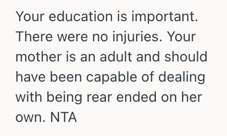 Screenshot 2025 11 06 at 10.19.36 PM Man Got Into A Minor Car Accident With His Mom, But She Got Upset With Him When He Left Her Alone Because He Needed To Get To An Exam