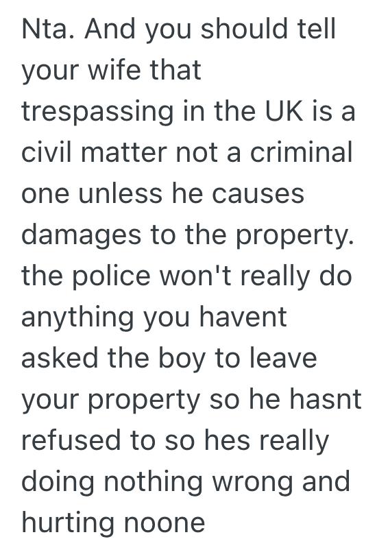 Screenshot 2025 11 06 at 11.17.24 AM Couple Notices That A Teenager Keeps Sitting With His Dog On An Unused Part Of Their Property, But They Disagree About Whether Or Not To Let The Kid Keep Trespassing