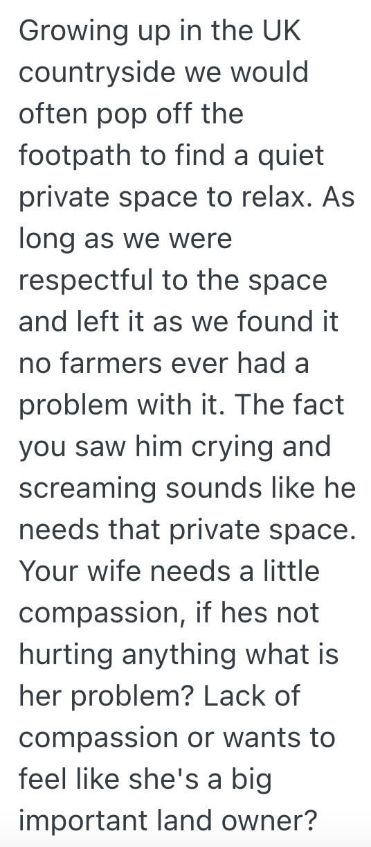 Screenshot 2025 11 06 at 11.17.51 AM Couple Notices That A Teenager Keeps Sitting With His Dog On An Unused Part Of Their Property, But They Disagree About Whether Or Not To Let The Kid Keep Trespassing