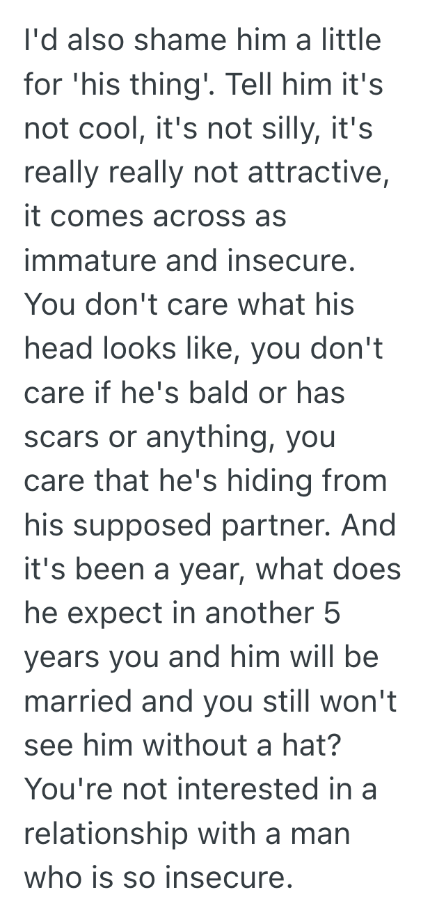 Screenshot 2025 11 06 at 11.57.37 AM Boyfriend Refused To Take Off His Hat For An Entire Year, So His Partner Started Wondering What He Was Really Hiding