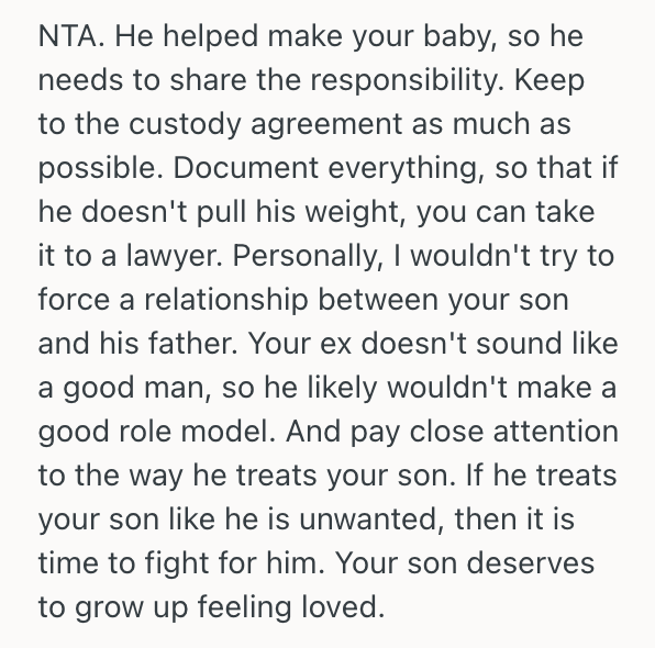 Screenshot 2025 11 06 at 2.47.51 PM Woman Tried To Co Parent Fairly After Her Child’s Father Returned, But He Couldnt Seem To Agree With The Schedules She Made For Them