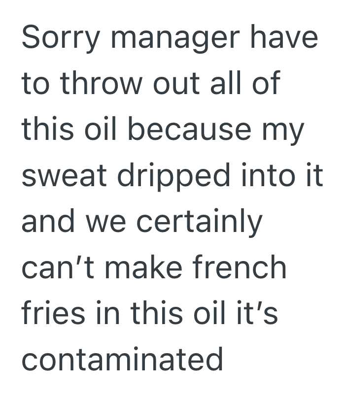 Screenshot 2025 11 06 at 3.06.01 PM Fast Food Worker Was Told To Remove His Hat While The AC Was Out, So When His Sweat Drenched All The Food, His Manager Finally Reconsidered