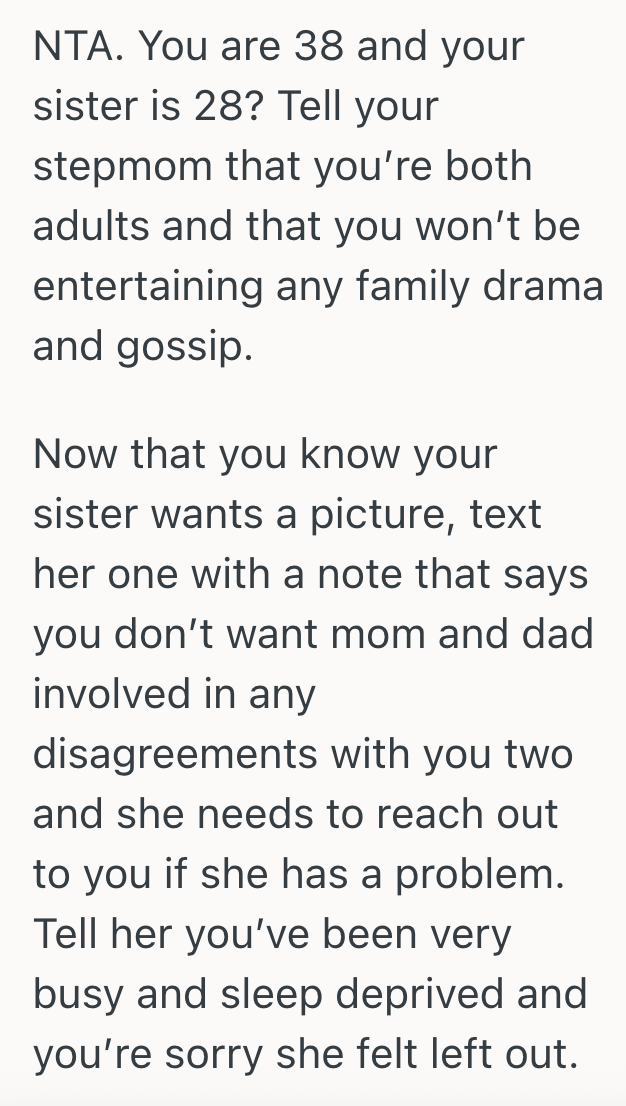 Screenshot 2025 11 06 at 4.44.00 PM Woman Sent Baby Pictures To Her Cousin, So Her Stepmom Got Really Upset That She Didnt Also Send Pictures To Her Sister