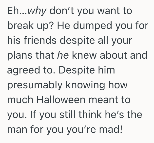 Screenshot 2025 11 07 at 10.14.25 AM Woman Plans On Spending Halloween With Her Boyfriend, But He Makes Other Plans With A Friend At The Last Minute